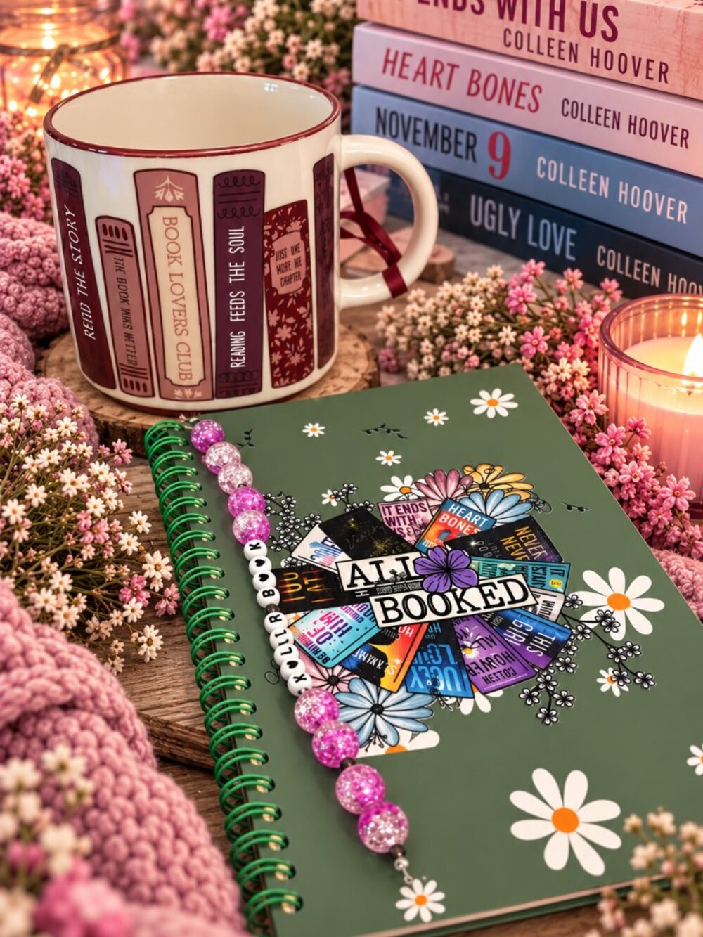 Book lovers mug and notebook bundle 💚🌸